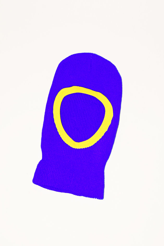 Studio Citizen Studio Citizen Upcycled Balaclava in Royal Blue Knit and Yellow Knit