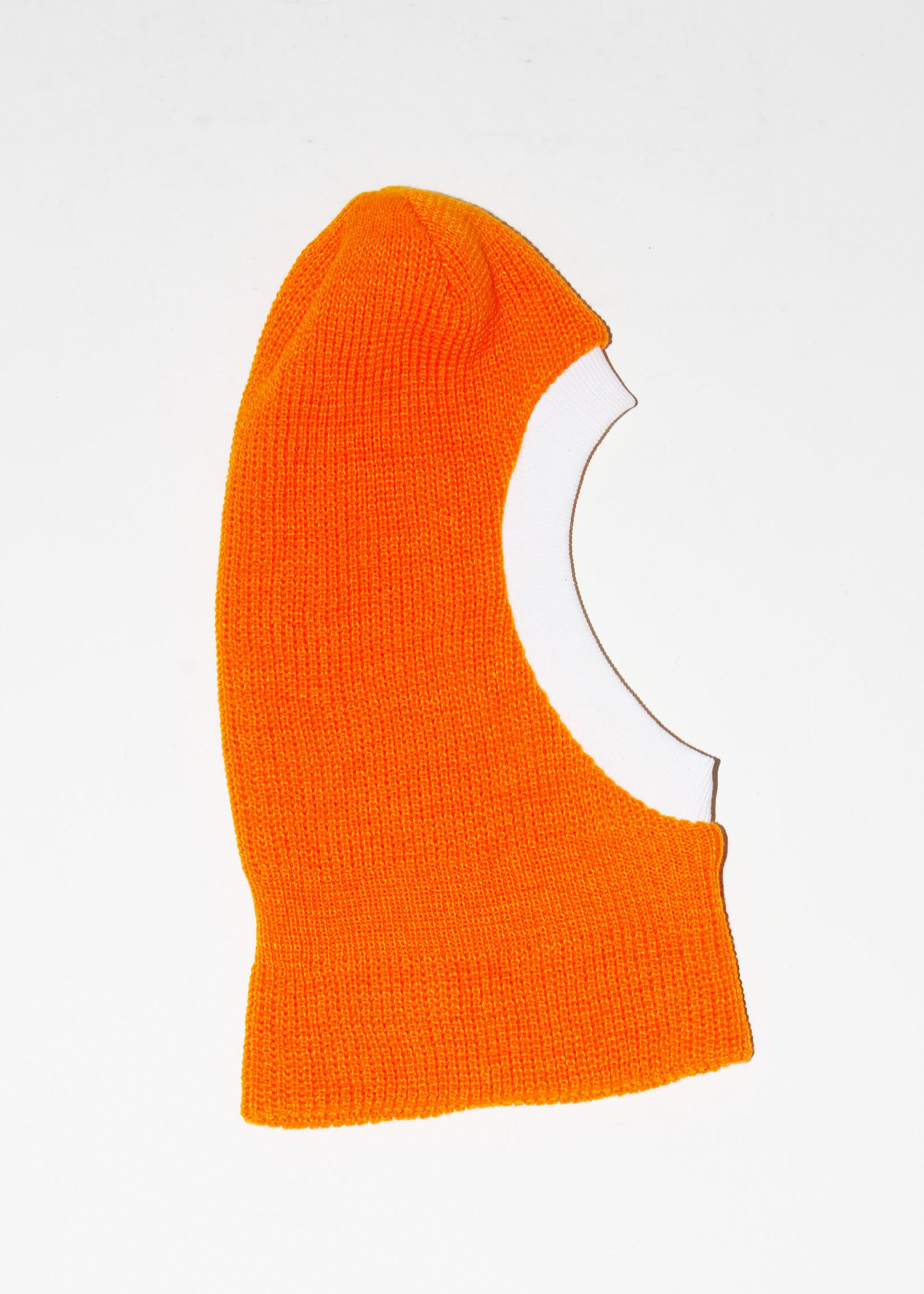 Studio Citizen Studio Citizen Upcycled Balaclava in Neon Orange Knit and White Rib