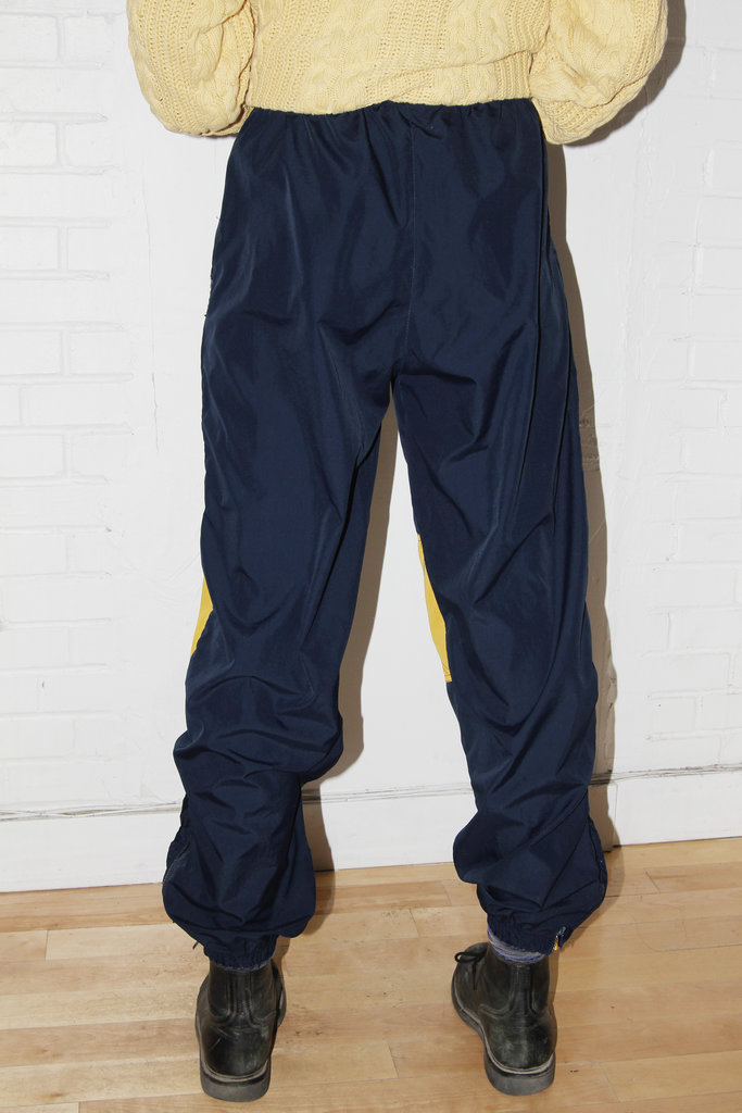 Vintage Vintage Navy and Yellow Track Pants - M