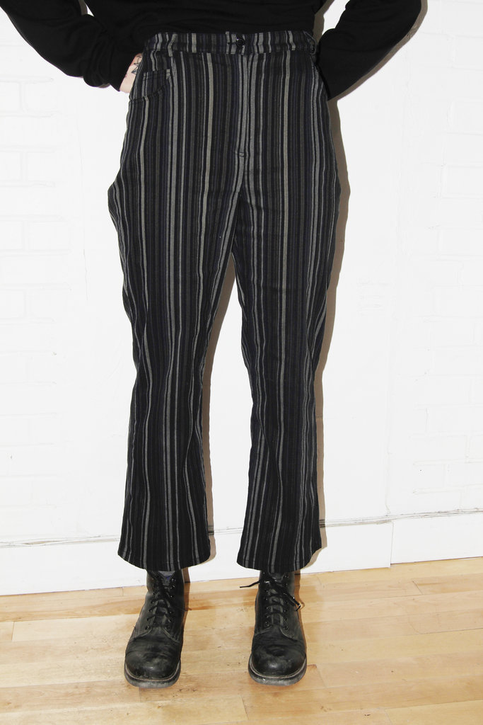 Vintage Vintage Black Striped Pants - M/L