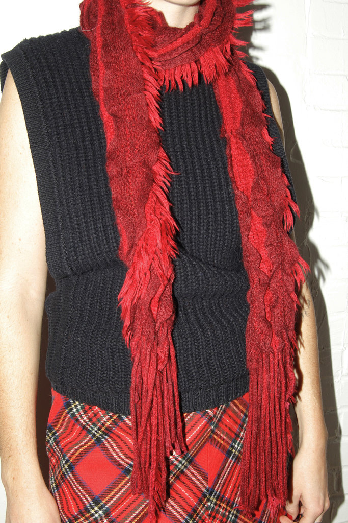 Vintage Vintage Red Knit Scarf