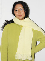 Vintage Pastel Yellow Knit Scarf