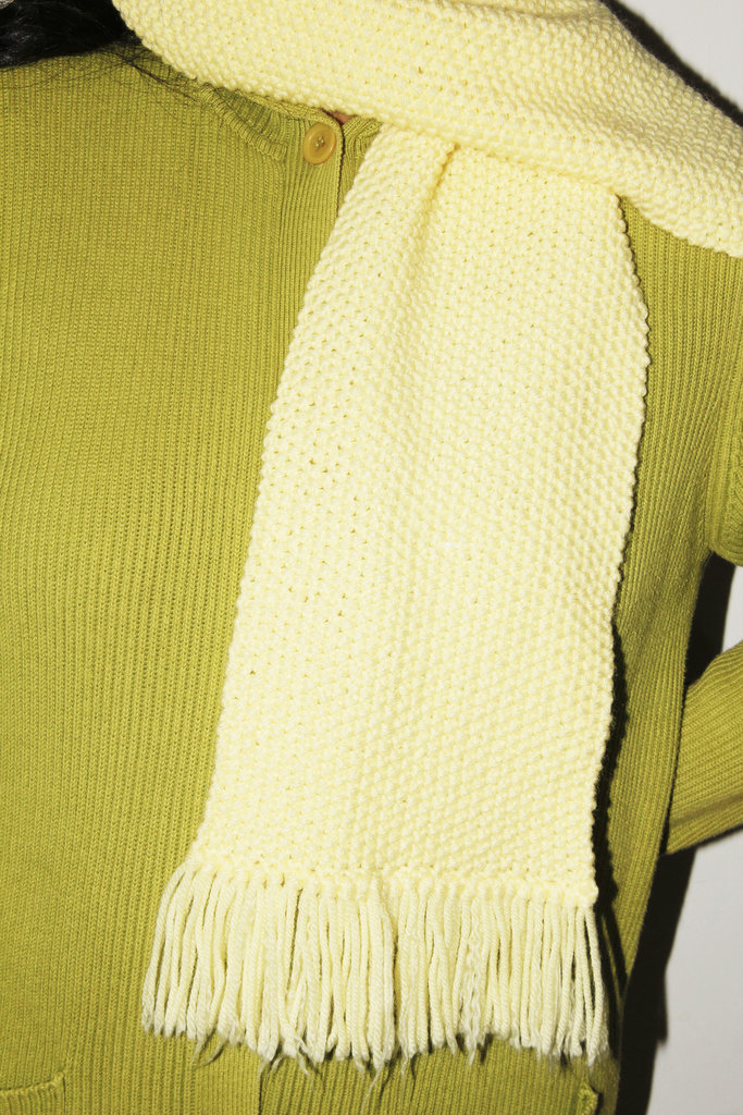 Vintage Vintage Pastel Yellow Knit Scarf
