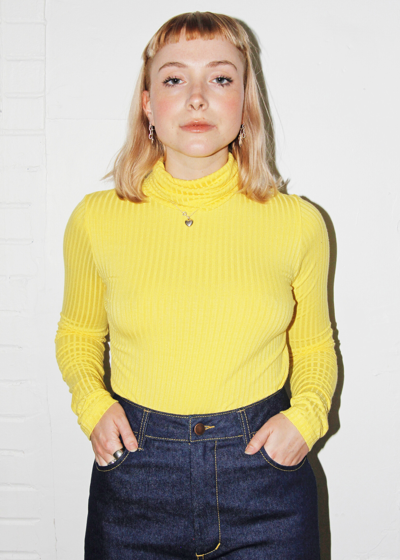 Studio Citizen Studio Citizen Turtleneck in Ribbed Yellow