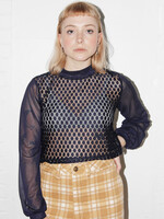 Studio Citizen Fitted Top in Navy Lace and Mesh