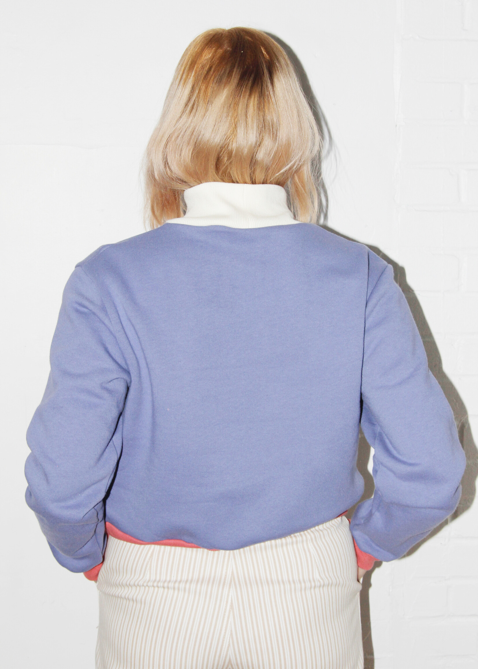 Studio Citizen Studio Citizen "Coucou Mon Petit Chou" Sweater in Blue and Pink