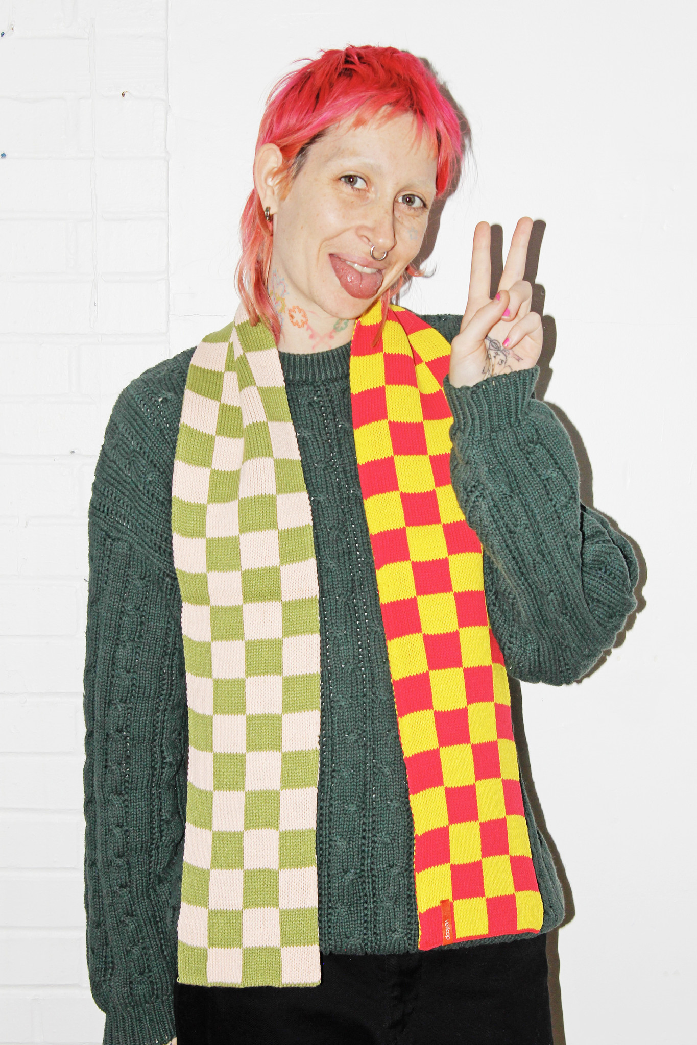 Checkerboard” Twilly Scarf