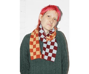 Verloop Knits Checkerboard Spill Big Knit Scarf