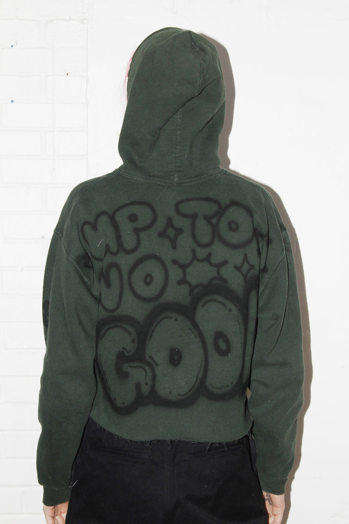 Baby's Baby Baby Baby's Baby Baby "Up To No Good" Forrest Green Airbrushed Hoodie (M/L)