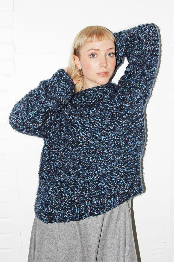 Vintage Vintage Blue Textured Knit Sweater - L/XL