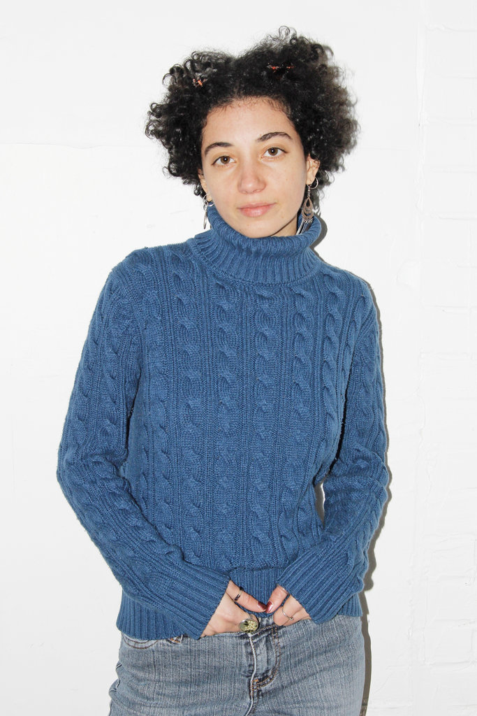 Vintage Vintage Blue Cable Knit Sweater - S/M