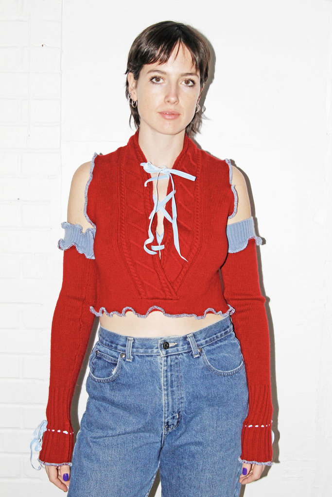 Studio Citizen Upcycled Knit Vest in Red and Blue (M/L)