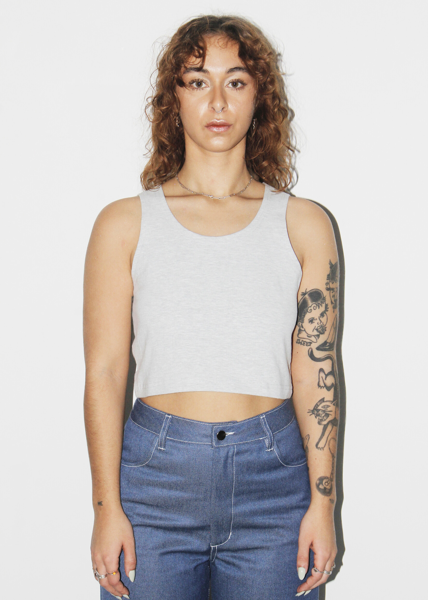 Studio Citizen Studio Citizen Stretchy Tank Top in Light Grey