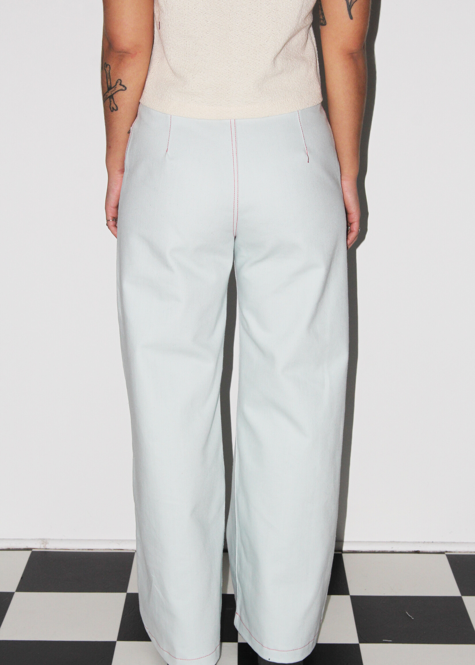 Studio Citizen Studio Citizen Wide Leg Pants in Ice Blue