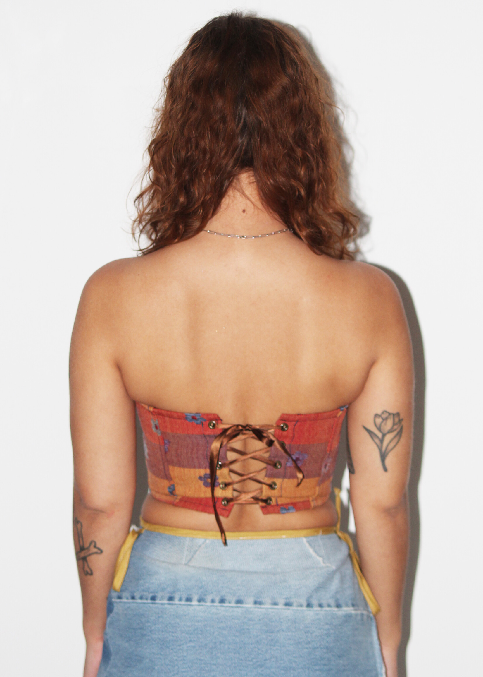 Studio Citizen Studio Citizen Corset Top in Flower Denim