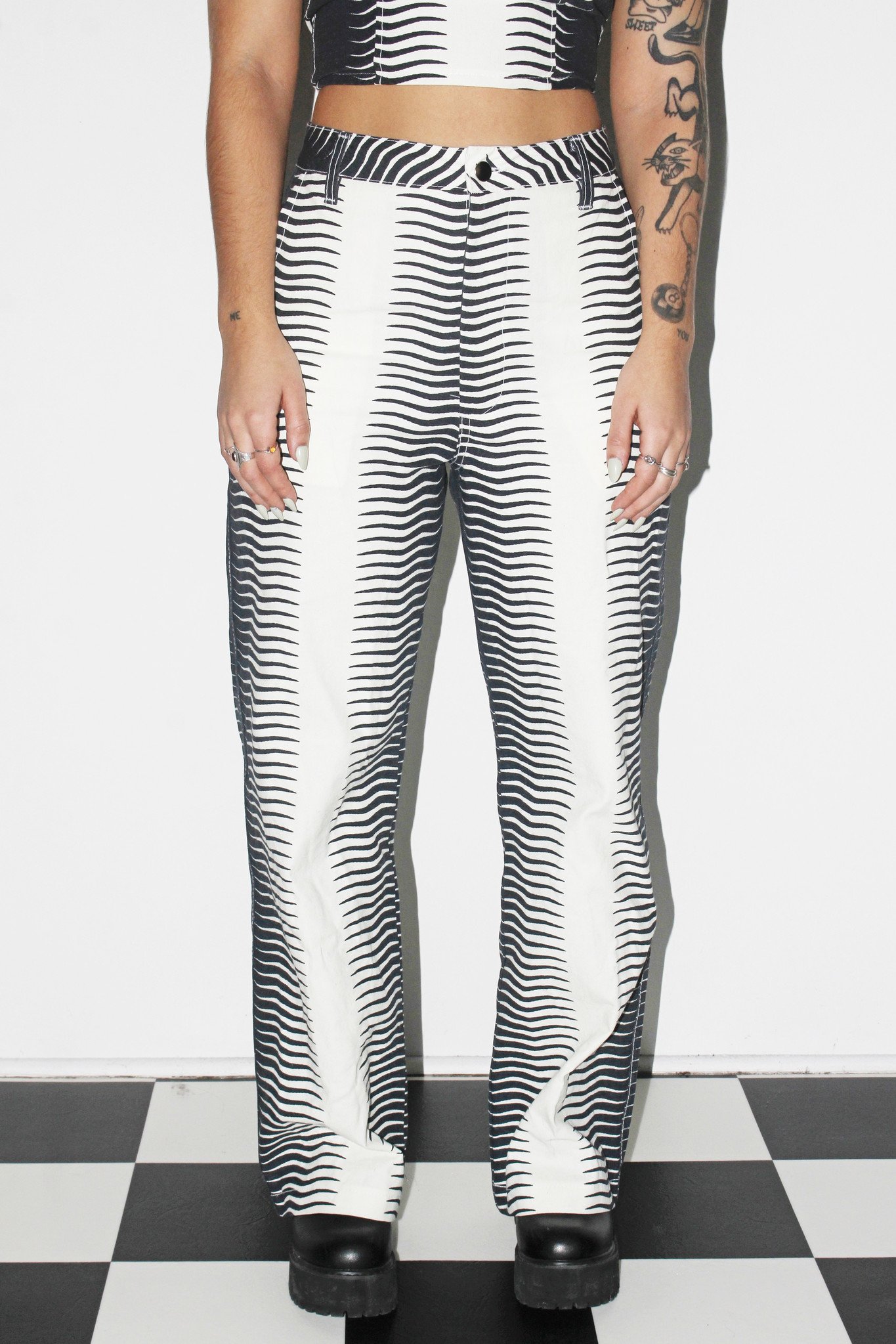 Harajuku Zebra Print Straight Pant