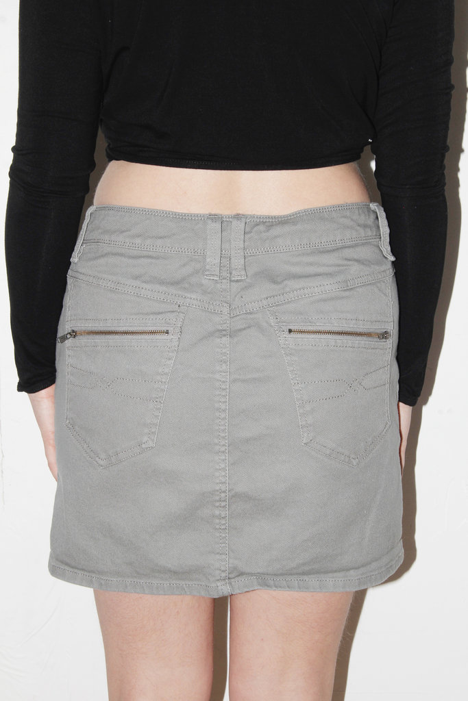 Vintage Vintage Grey Denim Mini Skirt - M