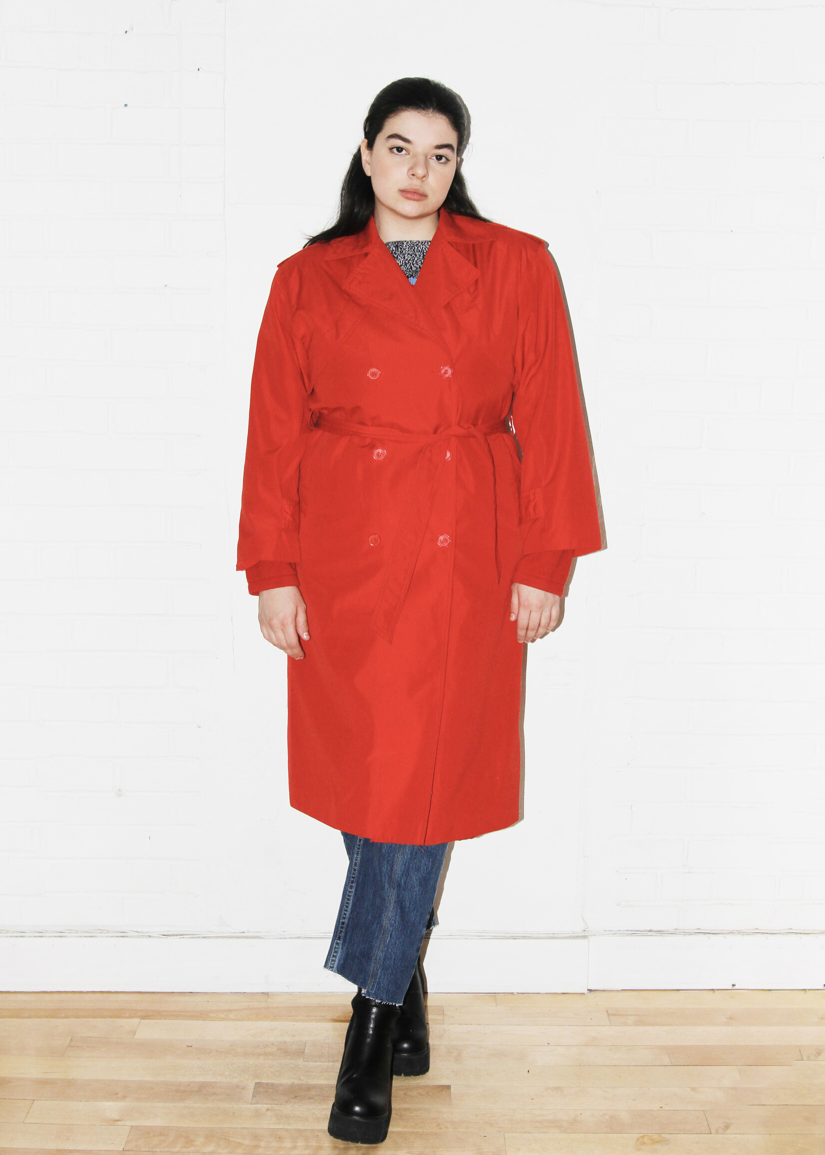 Vintage Vintage Red Trench Coat - L