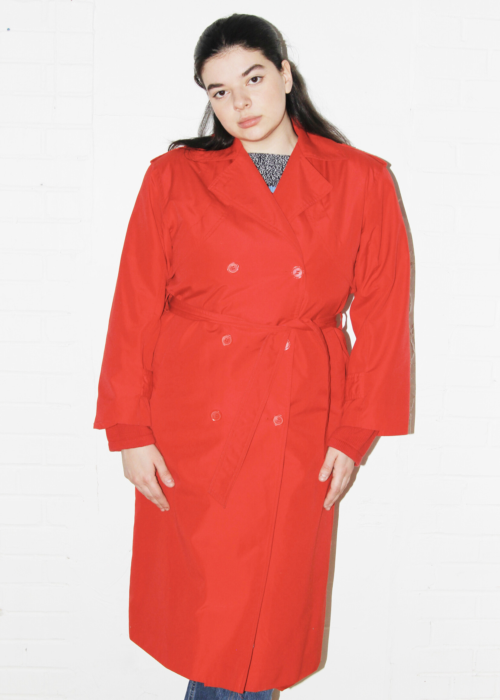 Vintage Vintage Red Trench Coat - L