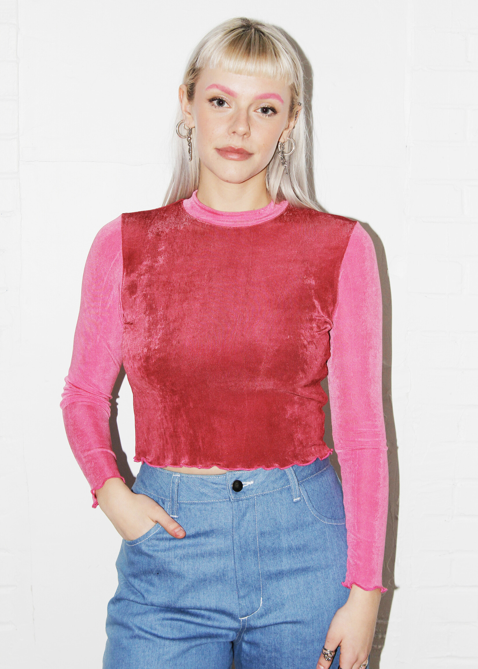 Studio Citizen Studio Citizen Fitted Top in Two Toned Pink