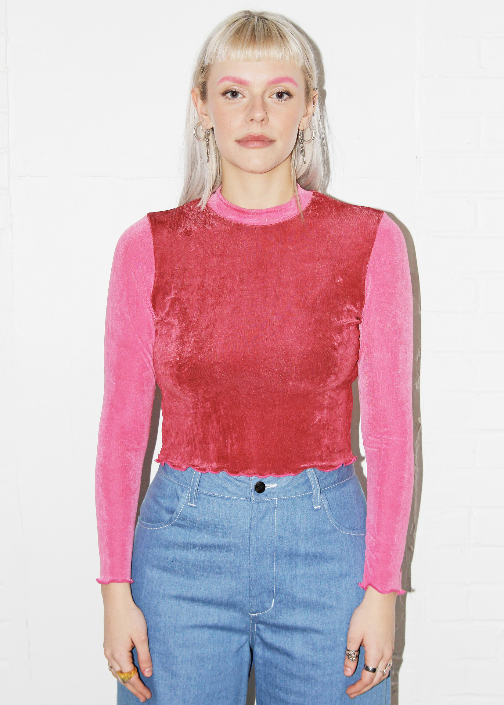 Studio Citizen Studio Citizen Fitted Top in Two Toned Pink