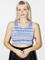 Studio Citizen Stretchy Tank Top in Blue Sparkly Diamond Print