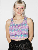 Studio Citizen Stretchy Tank Top in Pastel Diamond Print
