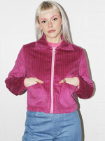 Studio Citizen Zipper Jacket in Fuchsia Corduroy