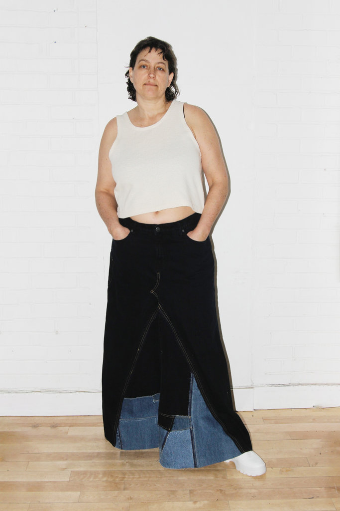 Studio Citizen Upcycled Maxi Denim Skirt (#5) - Size 36"-37"