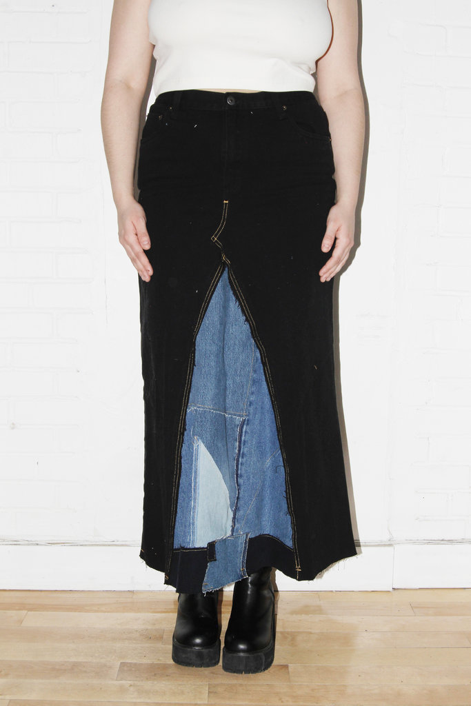 Studio Citizen Upcycled Maxi Denim Skirt (#7) - Size 32"-33"