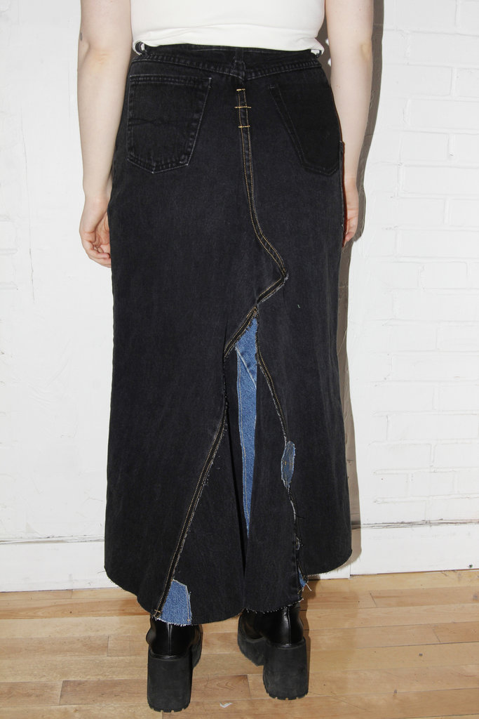 Studio Citizen Upcycled Maxi Denim Skirt (#8) - Size 29"-30"