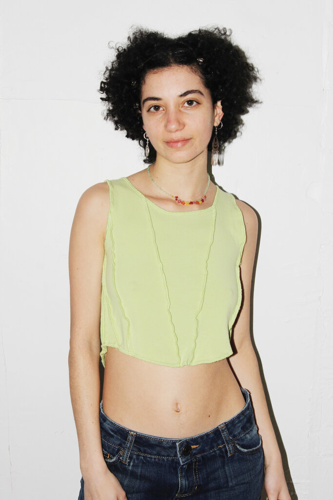 Studio Citizen Upcycled Tank Top (#7) - Lime Green, Size XS