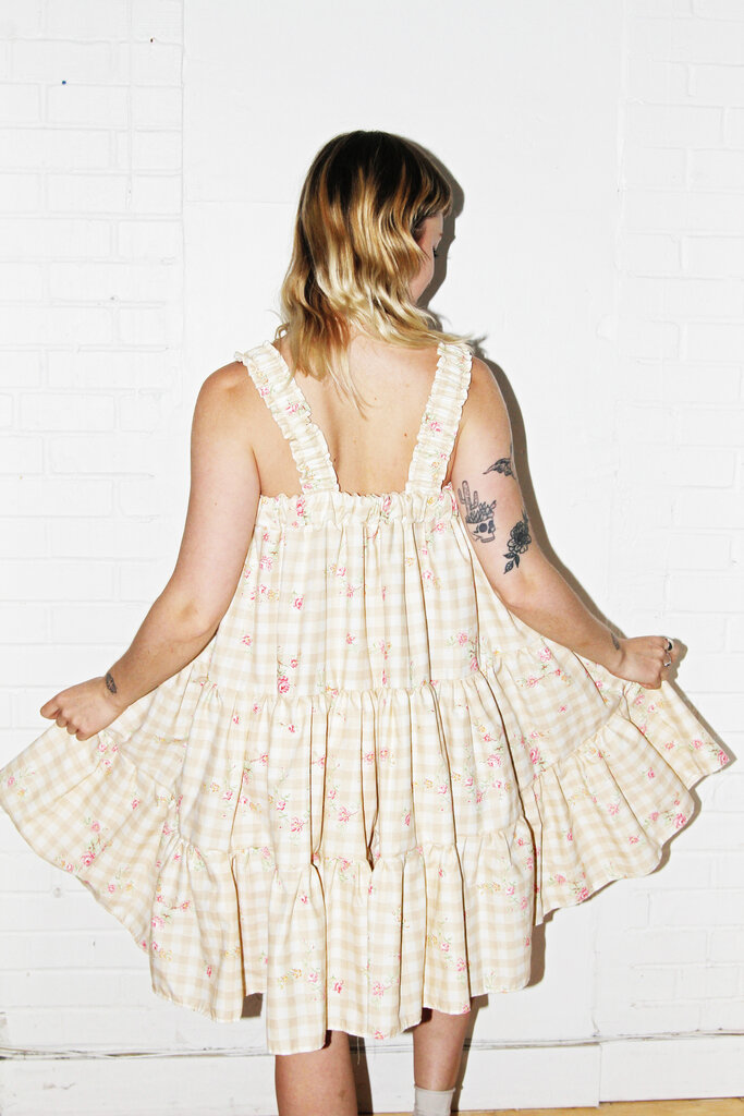 Studio Citizen Upcycled Tiered Babydoll Dress (#7) - Size M-L