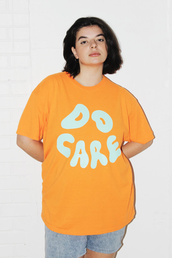 Studio Citizen X Teen Adult Studio Citizen x Teen Adult "Do Care" T-shirt in Orange (XL)