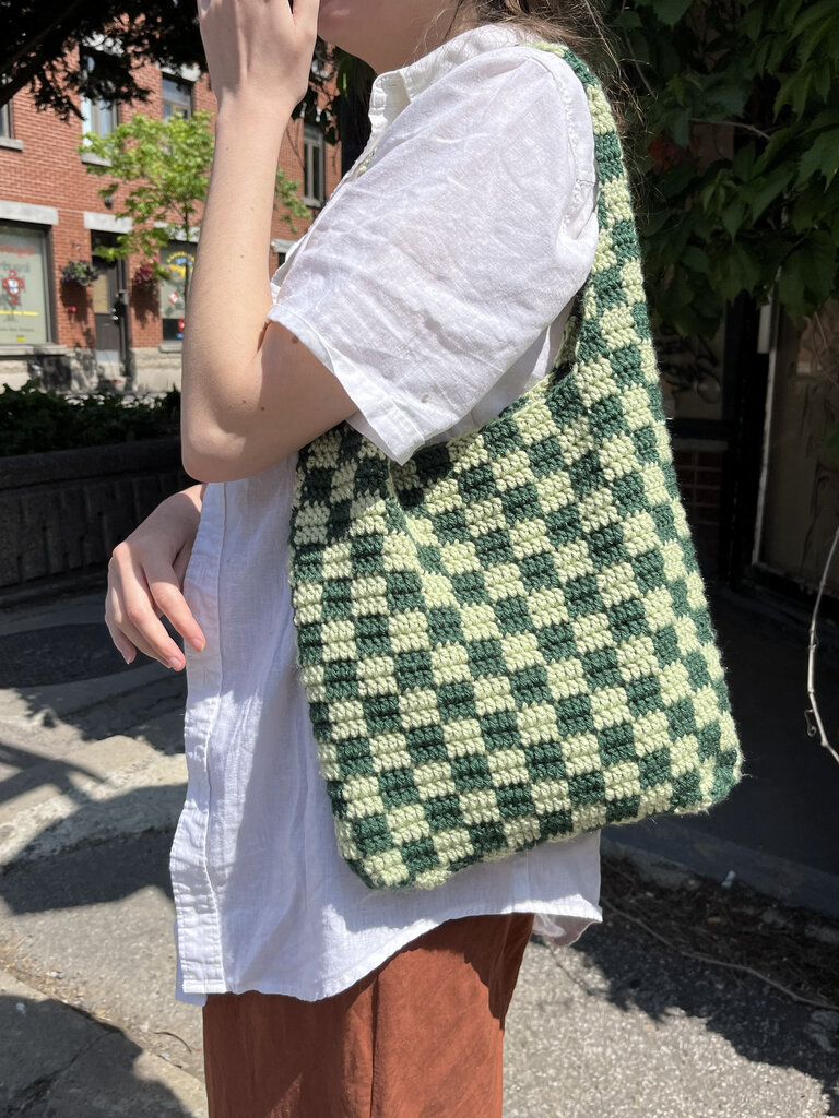 Beetrice Beetrice Crochet Checkered Bag