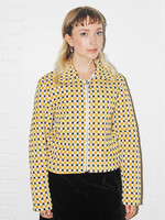 Studio Citizen Zipper Jacket in Black and Yellow Check Print