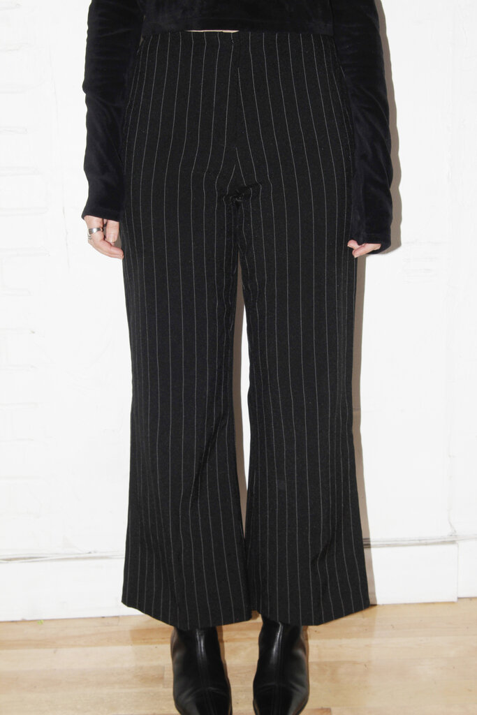 Vintage Vintage Black Pinstripe Pants - XS/S