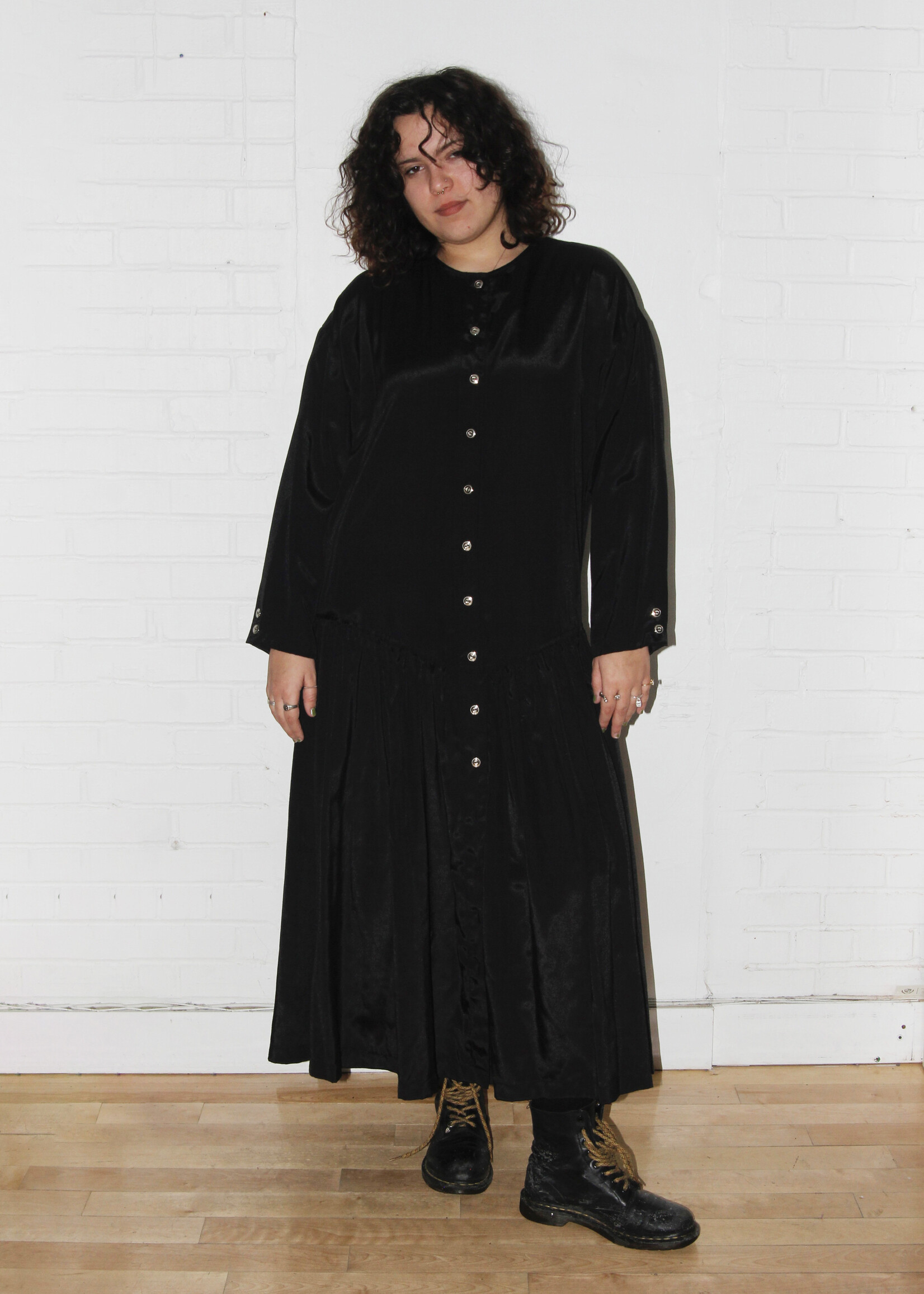 Vintage Vintage Black Low Waist Dress - XL/.XXL