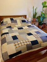 Vintage Quilted Cotton Bedspread