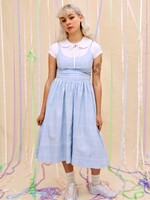 Studio Citizen Upcycled Maiden Dress in Baby Blue Plaid