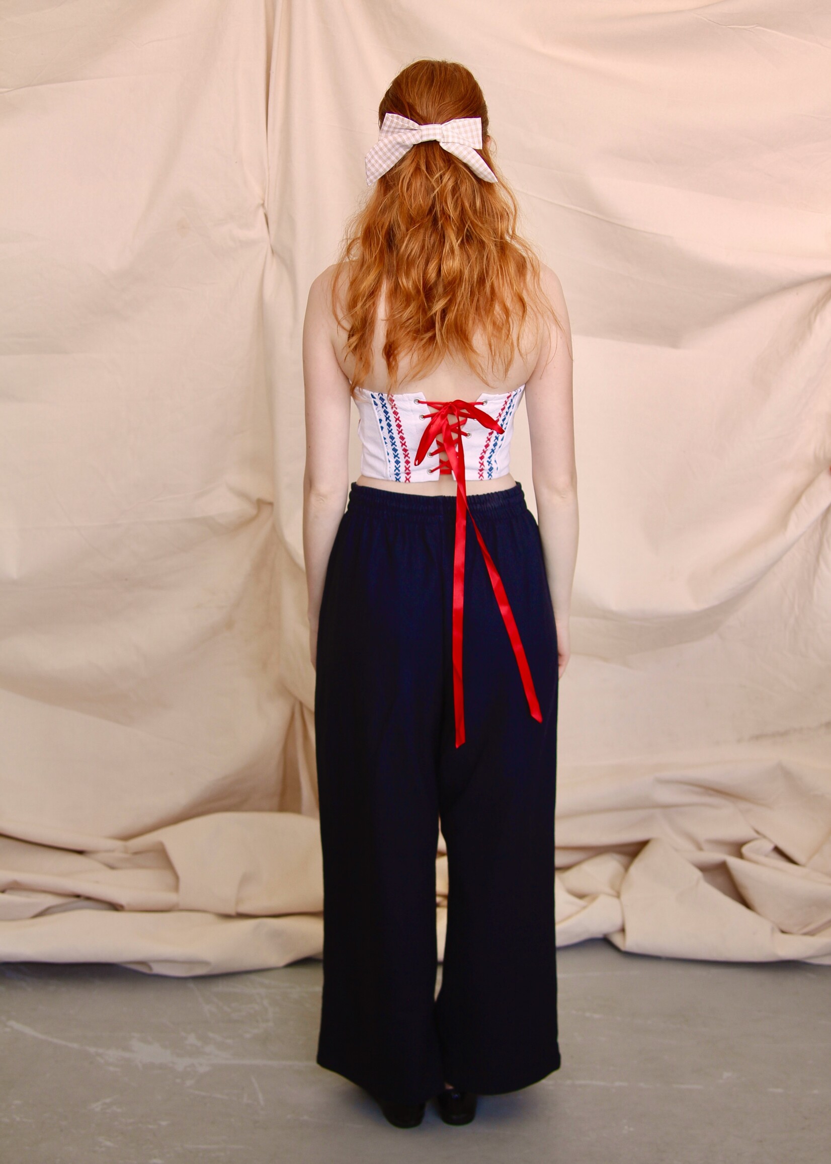 Studio Citizen Studio Citizen Super Relaxed Fit Drawstring Pant in Navy Linen