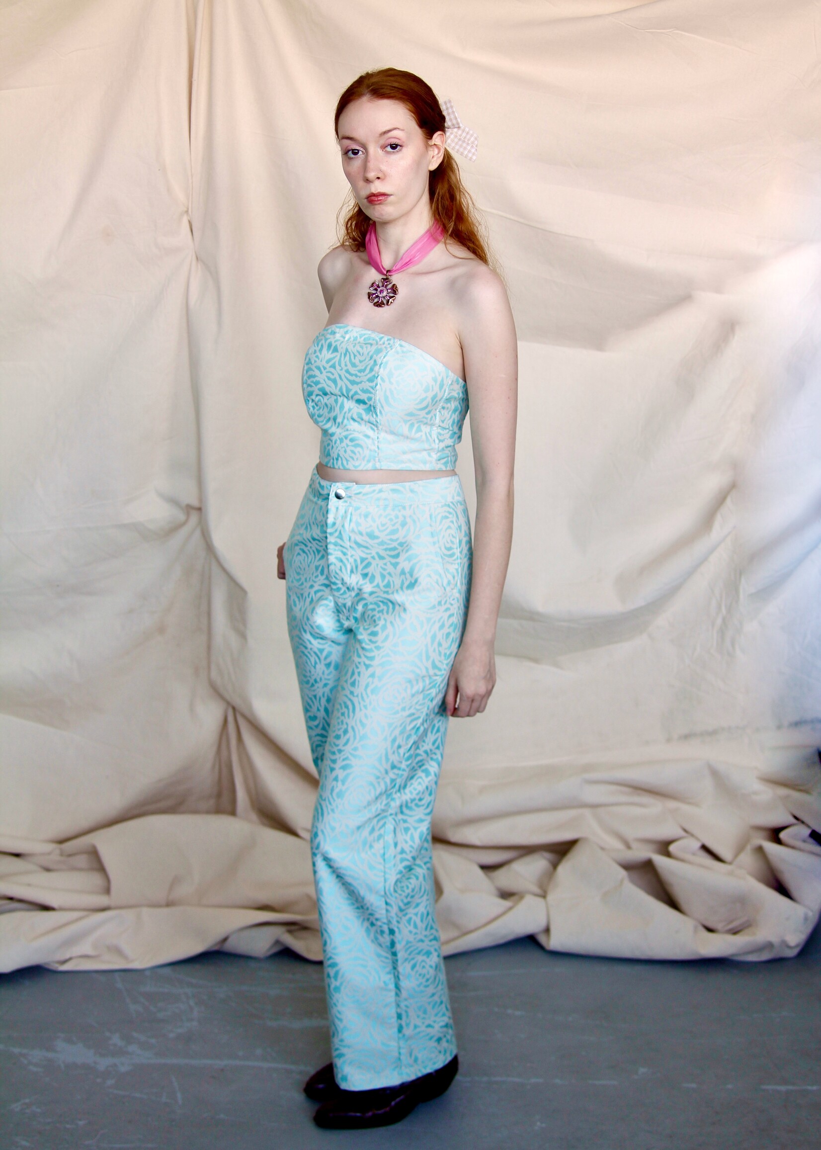 Studio Citizen Studio Citizen Corset in Turquoise Rose
