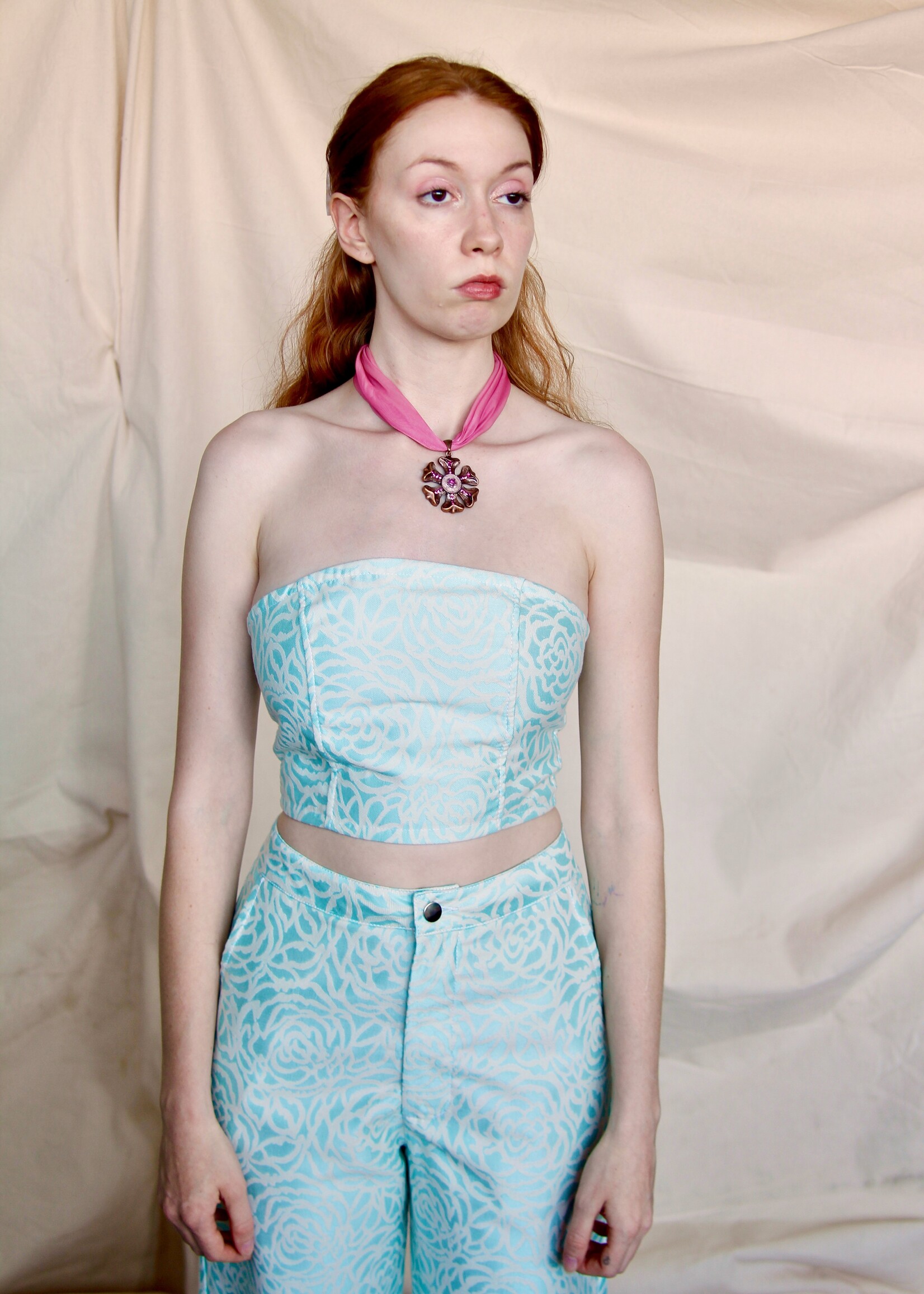 Studio Citizen Studio Citizen Corset in Turquoise Rose