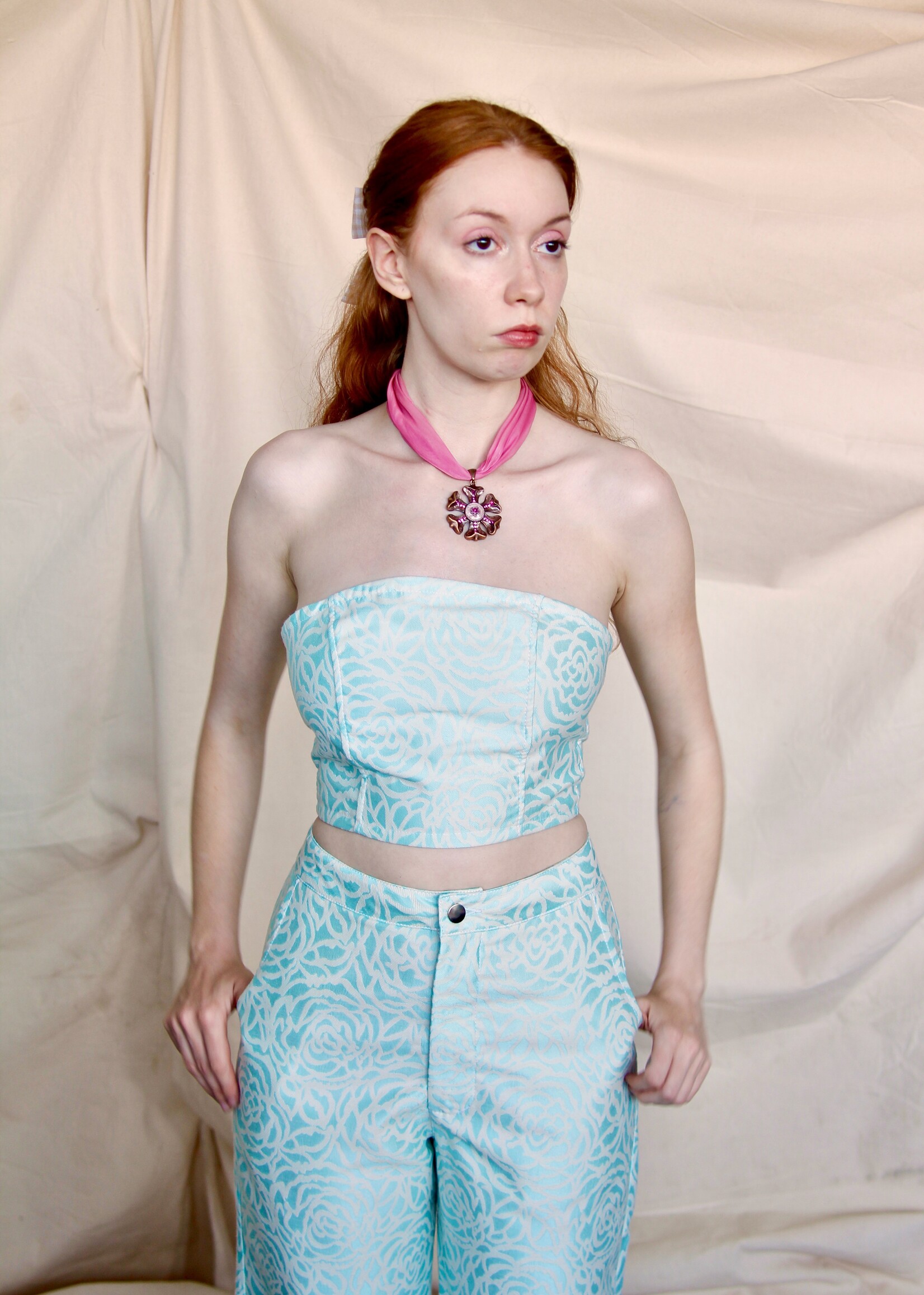 Studio Citizen Studio Citizen Corset in Turquoise Rose