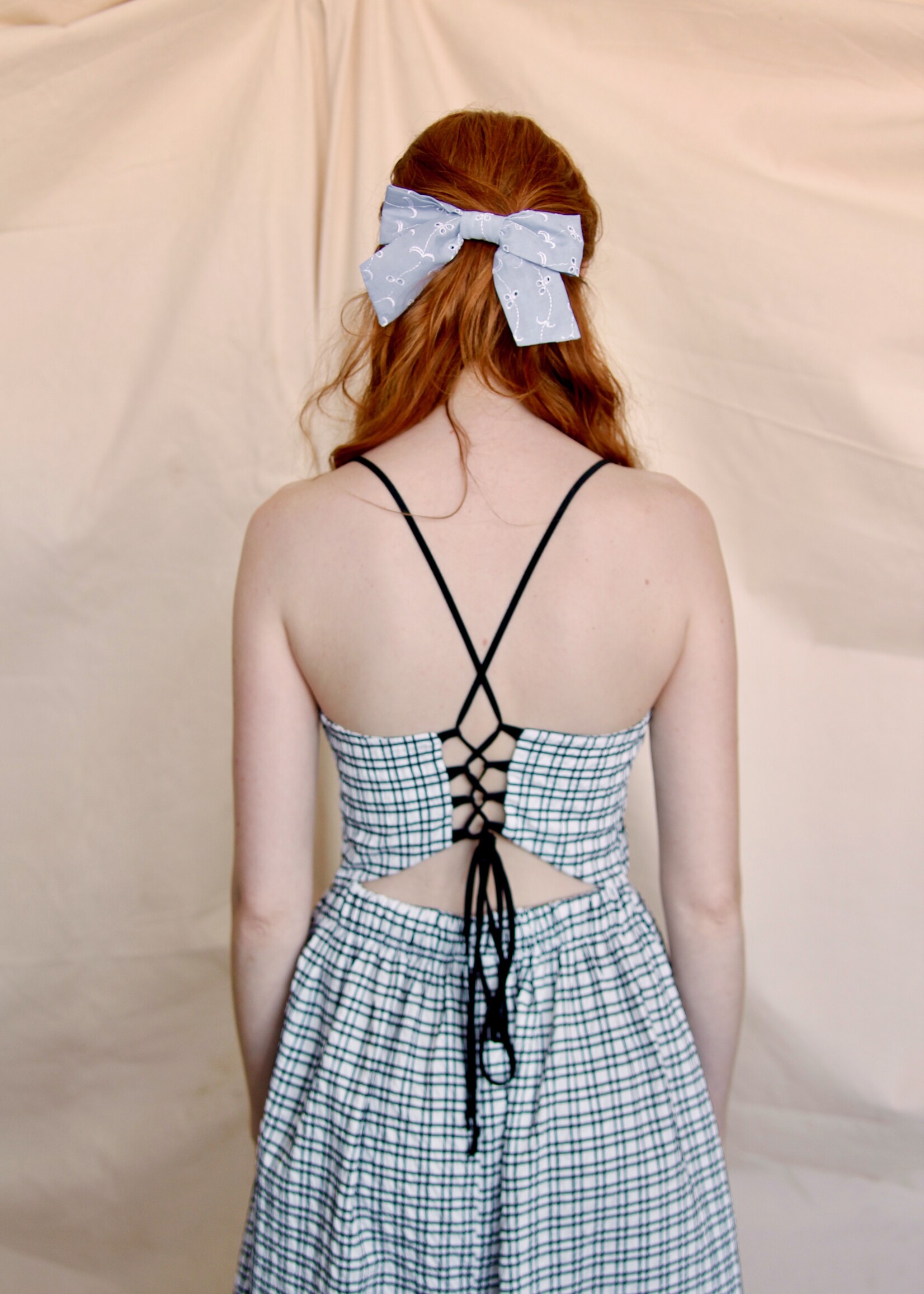 Studio Citizen Studio Citizen Maiden Lace-up Dress - Black and White Check