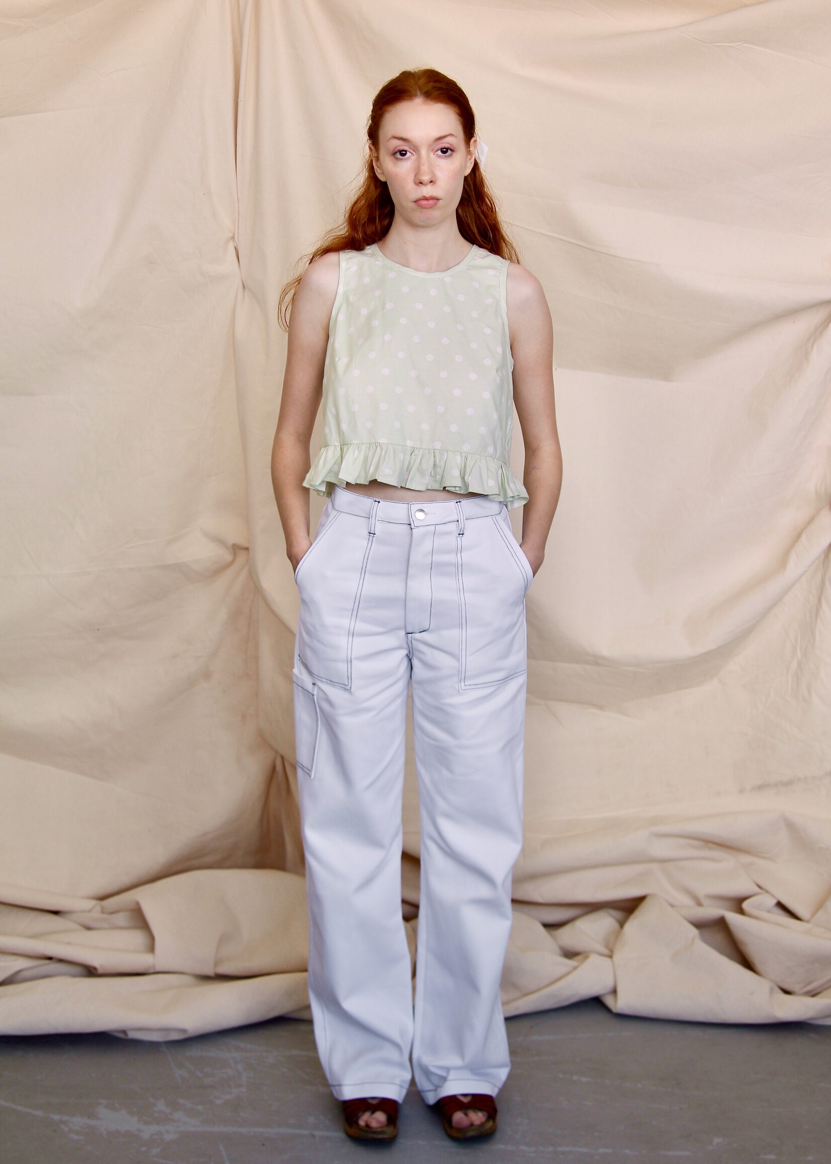 Studio Citizen Studio Citizen Pants Carpenter in White Denim