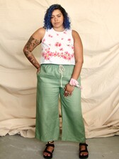 【未着用】deres Sage / floating linen pants 未着用】deres Sage / floating linen pants