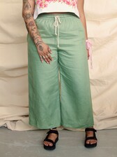 Studio Citizen Relaxed Pants in Sage Green Linen - CITIZEN VINTAGE