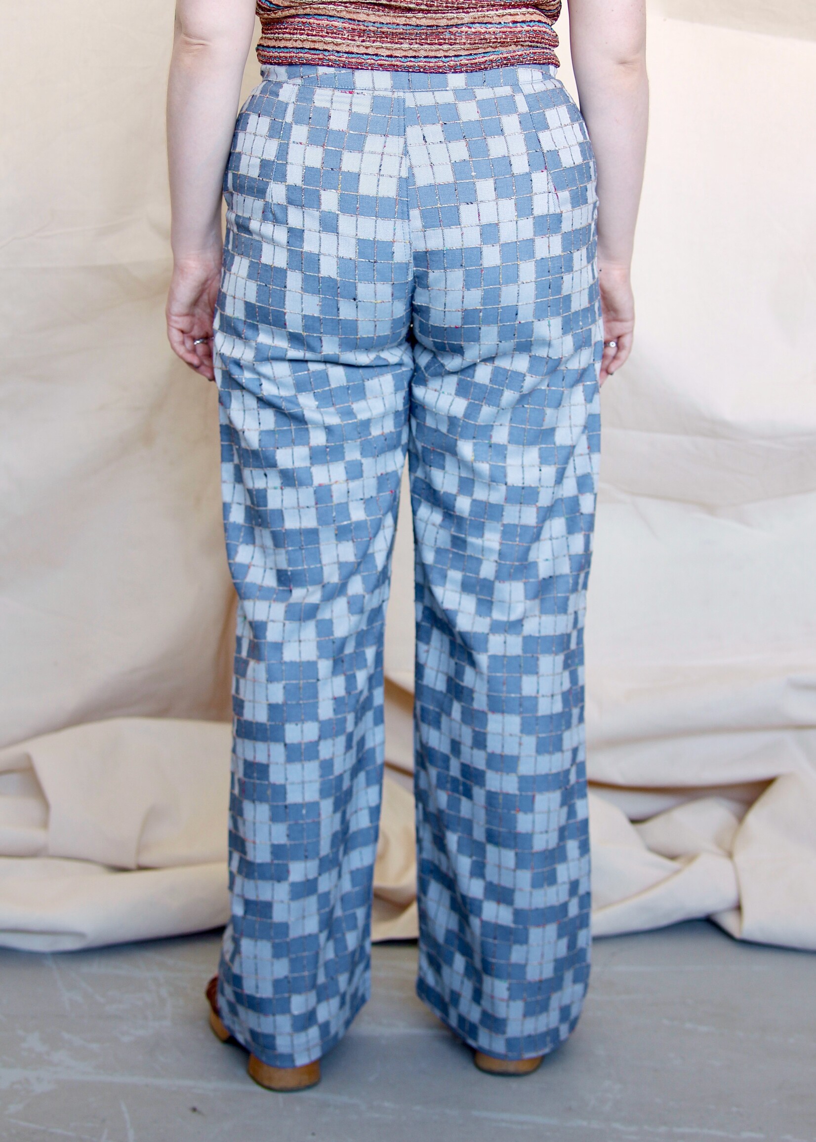 Studio Citizen Studio Citizen Straight Cut Pants in Checkered Patchwork CSCP03