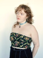 Studio Citizen Corset in Black Floral Jacquard